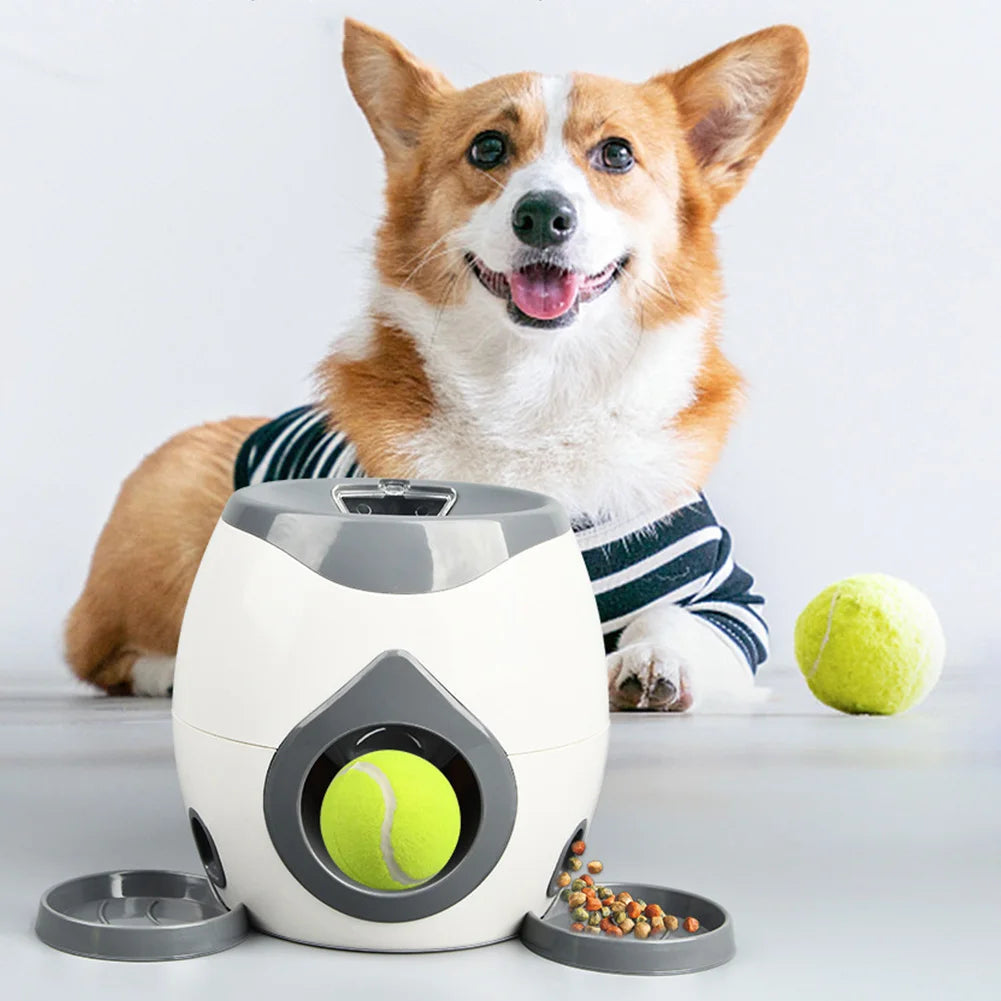 Automatic Dog Ball Launcher Dog Tennis Food Reward Machine Interactive Dog Ball Thrower for Medium & Small Dogs