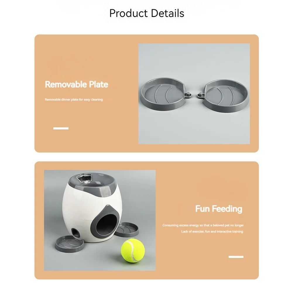 Automatic Dog Ball Launcher Dog Tennis Food Reward Machine Interactive Dog Ball Thrower for Medium & Small Dogs