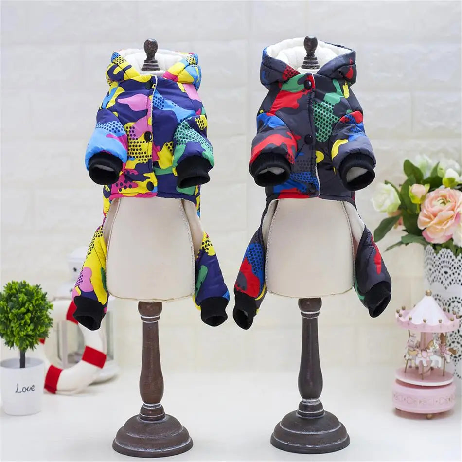 Pet Dog Clothes Winter Warm Dog Windproof Coat Thicken Pet Clothing for Dogs Costume Jumpsuit Hoodies Jacket Pet Supplies Perros