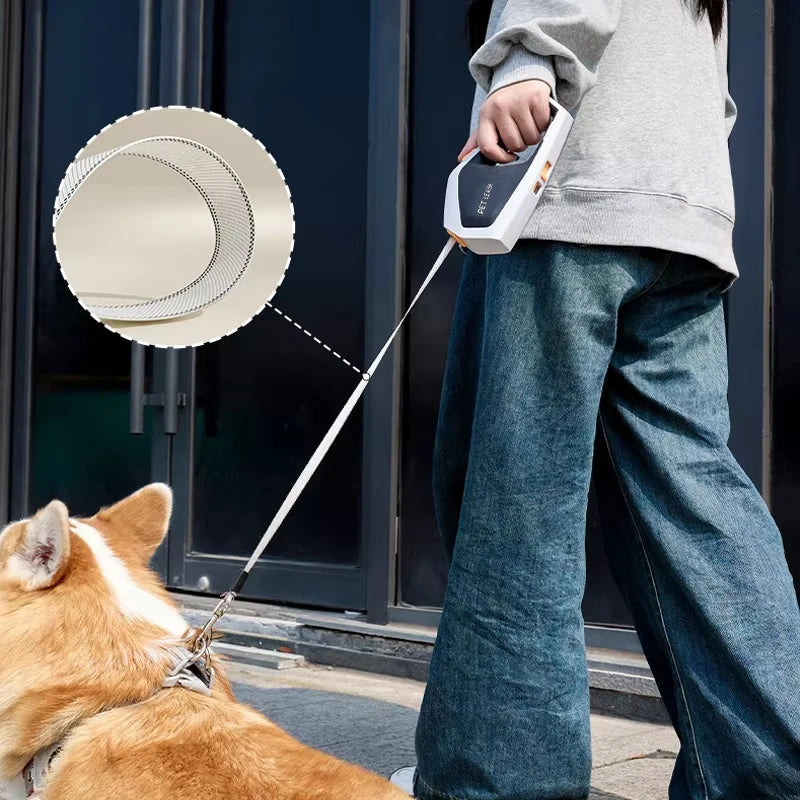 5M Dog Chain Traction Retractable Rope Automatic Flexible Dog Chain Small Dog Medium Dog Large Dog Dog Walking Pet Supplies Cat