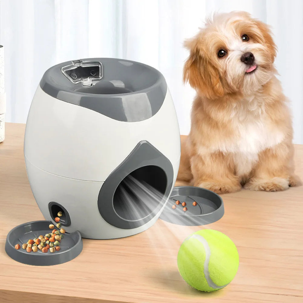 Automatic Dog Ball Launcher Dog Tennis Food Reward Machine Interactive Dog Ball Thrower for Medium & Small Dogs