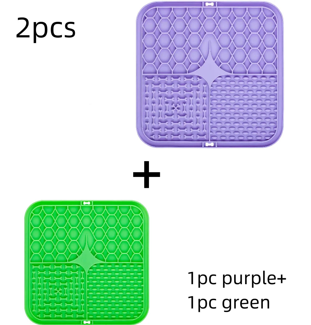 Pet Lick Silicone Mat for Dogs Pet Slow Food Plate Dog Bathing Distraction Silicone Dog Sucker Food Training Dog Feeder Supplies