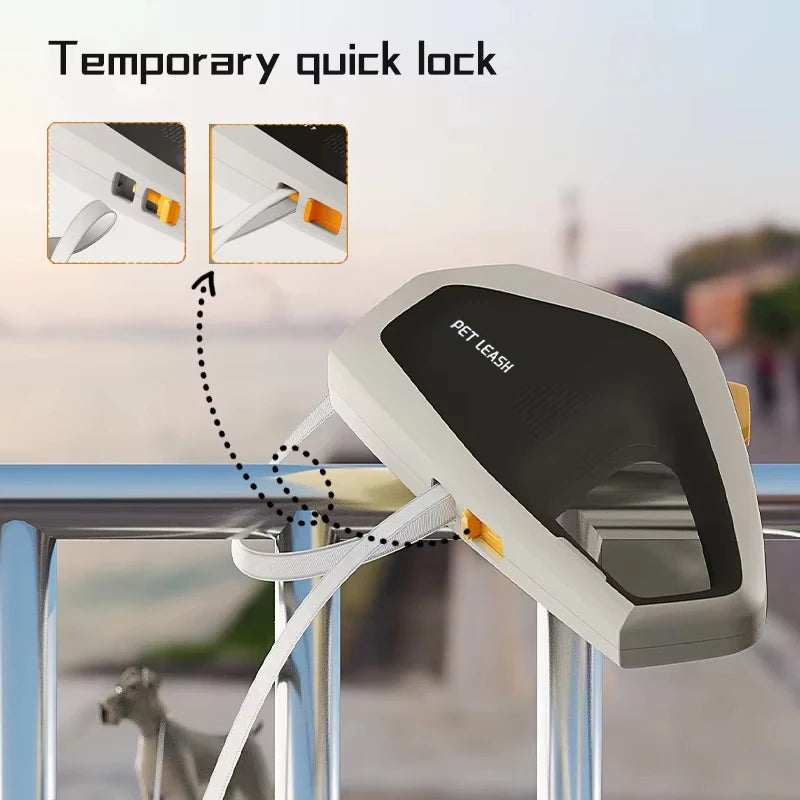 5M Dog Chain Traction Retractable Rope Automatic Flexible Dog Chain Small Dog Medium Dog Large Dog Dog Walking Pet Supplies Cat