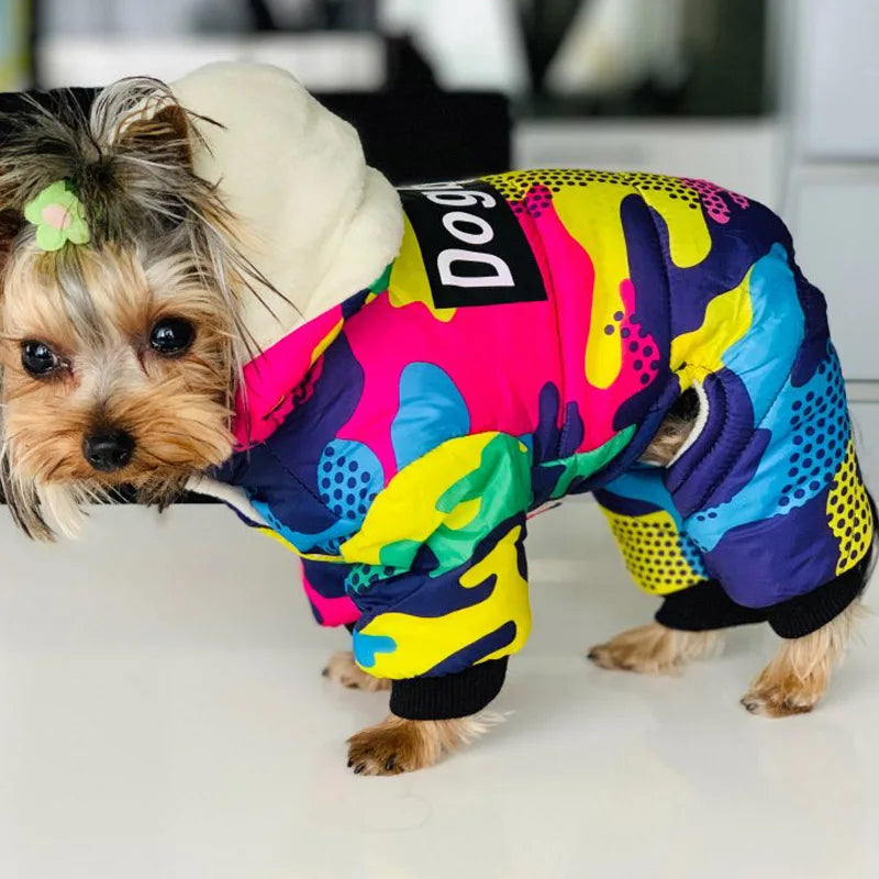 Pet Dog Clothes Winter Warm Dog Windproof Coat Thicken Pet Clothing for Dogs Costume Jumpsuit Hoodies Jacket Pet Supplies Perros
