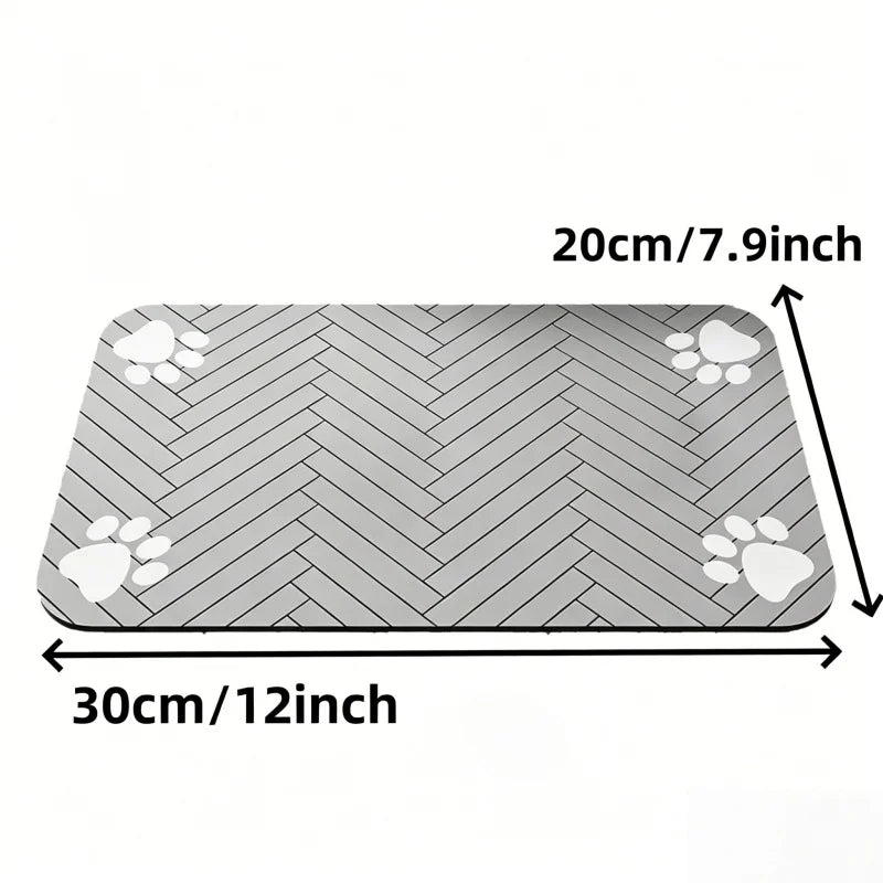 Pet Feeding Mat-Absorbent Pet Placemat for Food and Water Bowl, with Waterproof Rubber Backing, Quick Dry Water Mat for Dog Cat