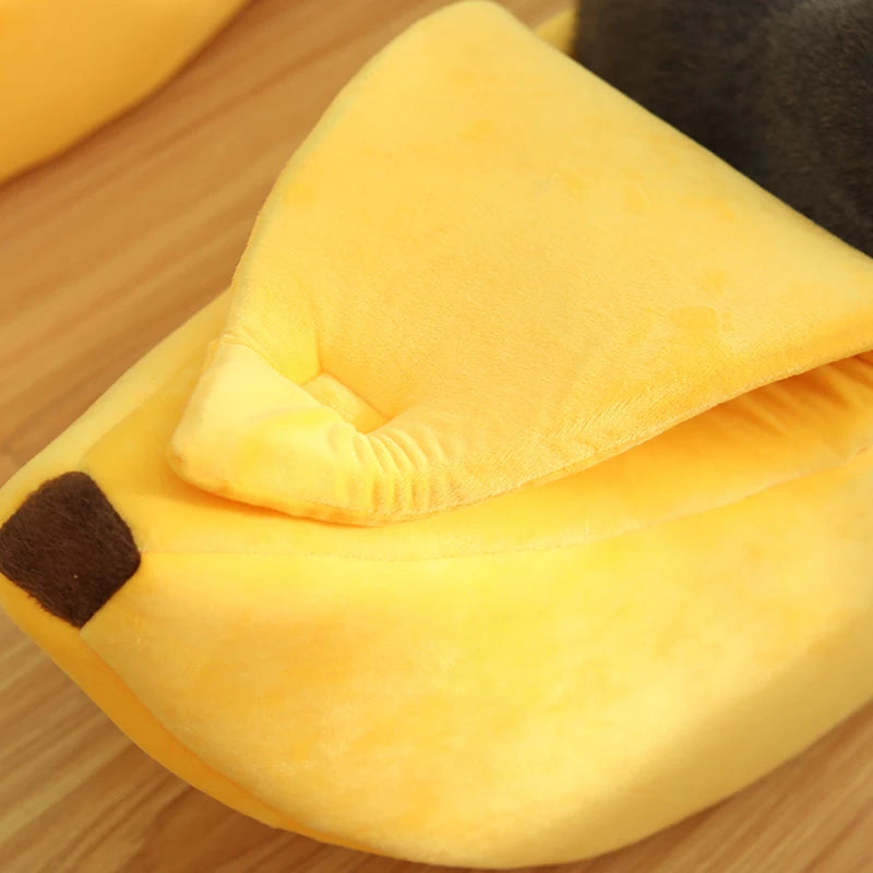 Winter Banana Pet Bedding Comfortable Cat Nest Mat Winter Cushion Warm Soft Funny Kitten Sleeping Bag Cute Cozy Dog Accessories