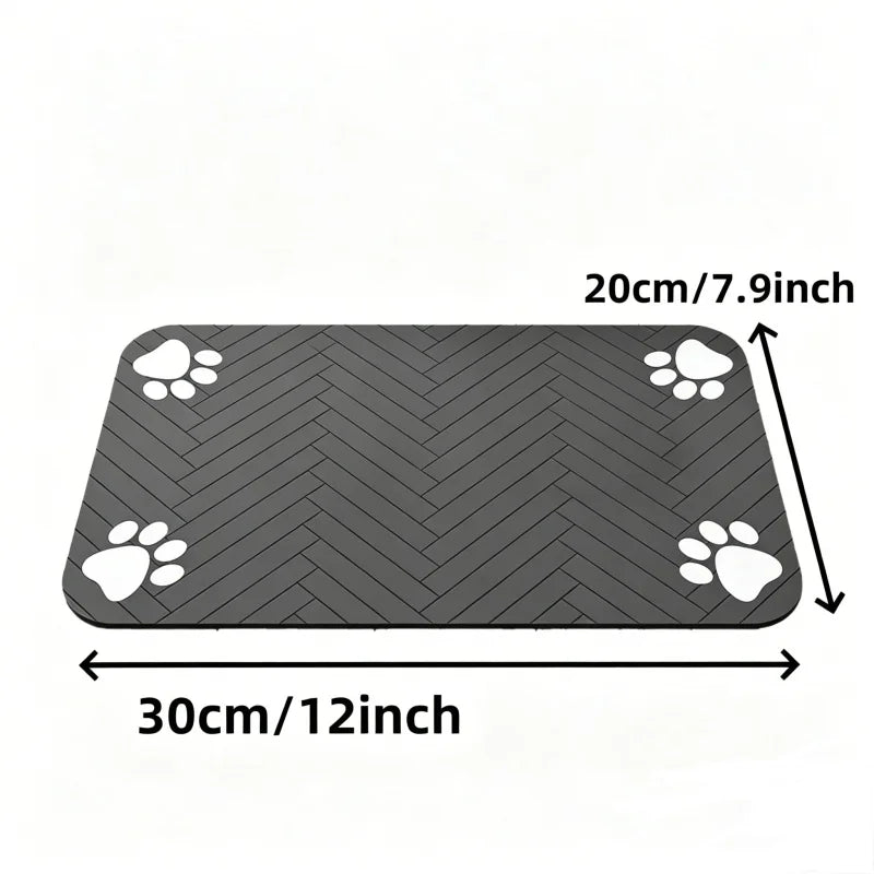 Pet Feeding Mat-Absorbent Pet Placemat for Food and Water Bowl, with Waterproof Rubber Backing, Quick Dry Water Mat for Dog Cat