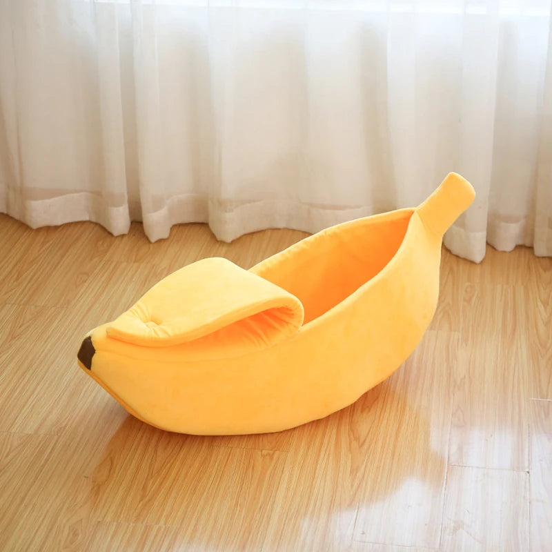Winter Banana Pet Bedding Comfortable Cat Nest Mat Winter Cushion Warm Soft Funny Kitten Sleeping Bag Cute Cozy Dog Accessories