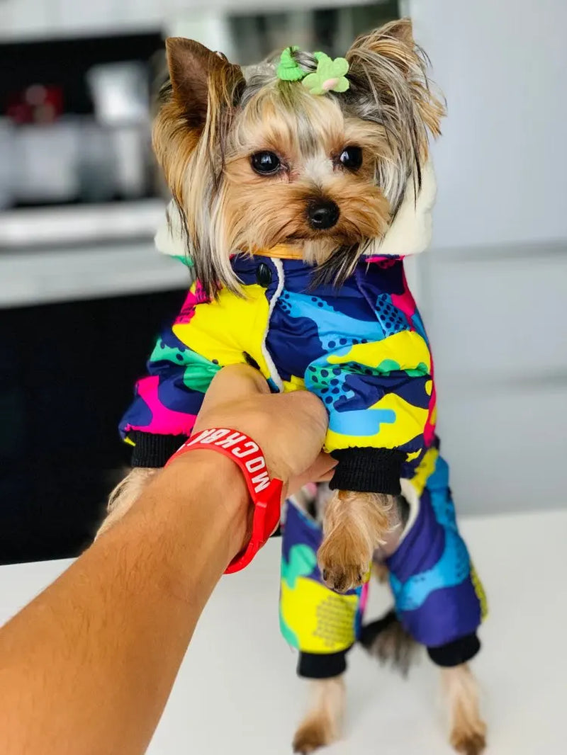 Pet Dog Clothes Winter Warm Dog Windproof Coat Thicken Pet Clothing for Dogs Costume Jumpsuit Hoodies Jacket Pet Supplies Perros